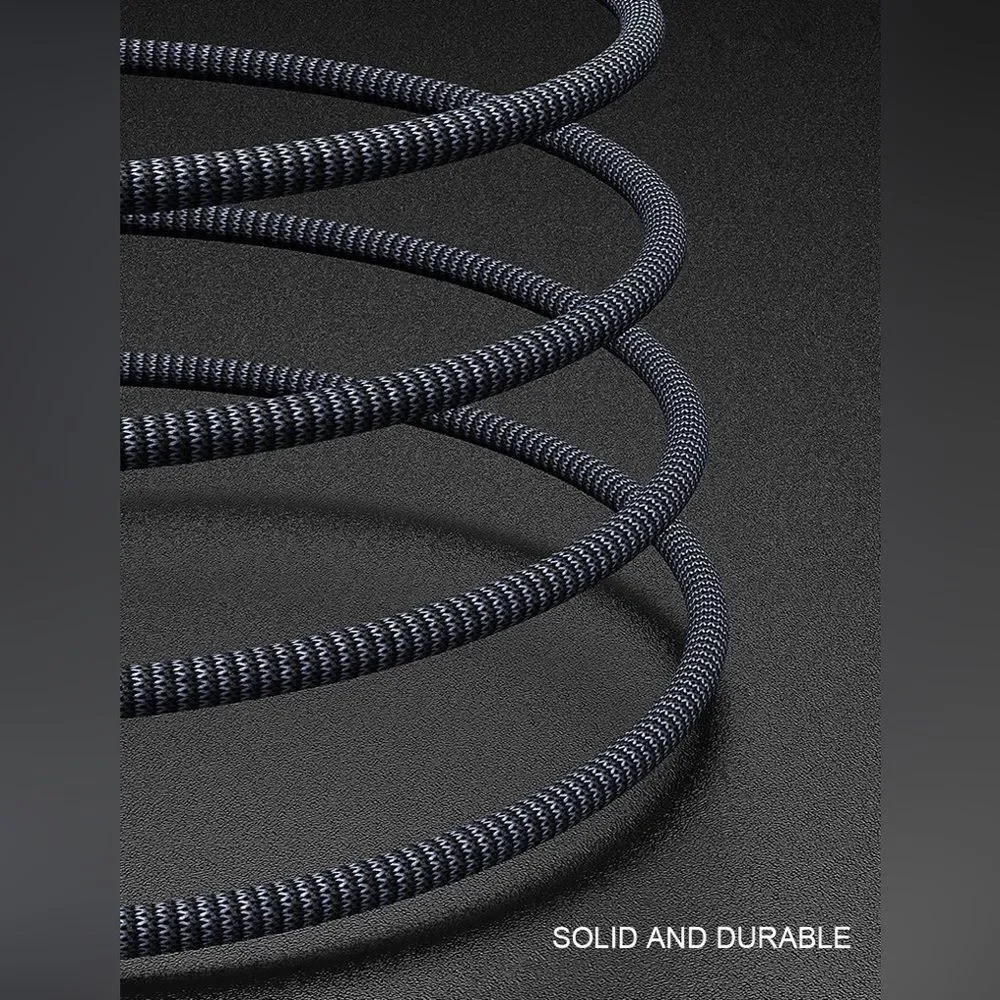 2x Pack Durable iPhone Cable 6FT (Luncky Red/ Black Grey)